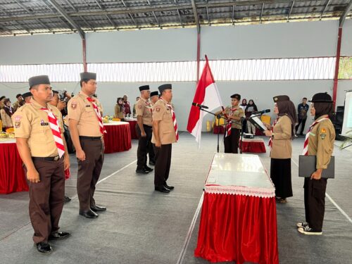 Lapas Narkotika Laksanakan Pelantikan Pengurus Dan Pengukuhan Nomor Gugus Depan 12.167 Lapas Narkotika Kelas II A Bandar Lampung1
