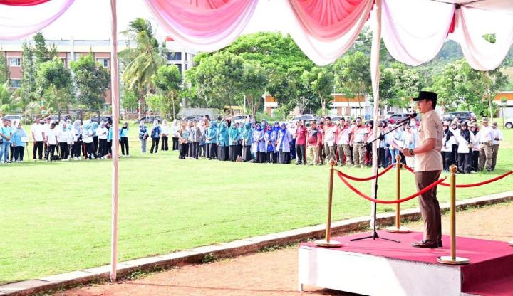 HUT ke-80 RI di Menara Siger, Bupati Egi: Upacara dengan View Terindah se-Indonesia
